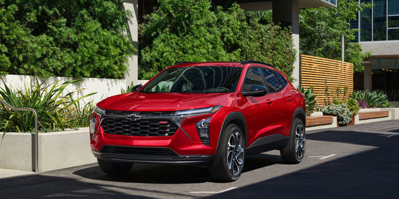 2026 Chevrolet Trax in Red Color parked