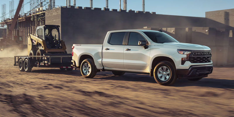 New 2026 Chevrolet Silverado 1500 showing its capabilities in Industrial Area