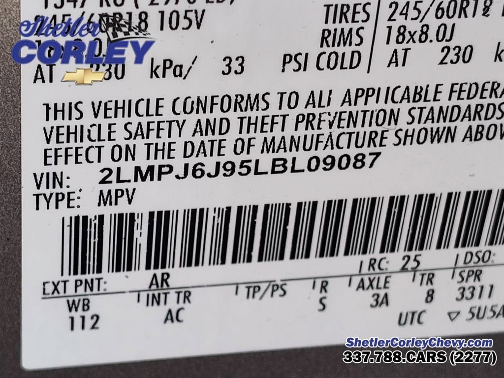 2020 Lincoln Nautilus Standard