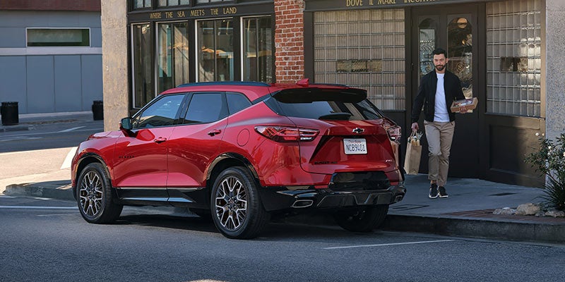 2026 Chevy Blazer parked in its side back profile